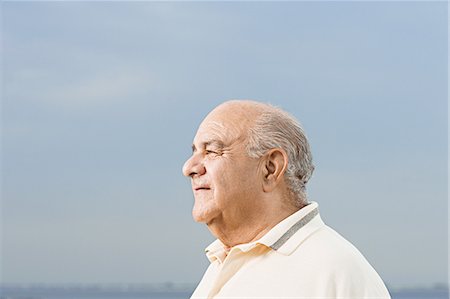 simsearch:6116-08915896,k - Profile of a senior man Stock Photo - Premium Royalty-Free, Code: 6116-08915901