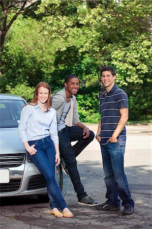 simsearch:6116-08916015,k - Teenagers with car Stock Photo - Premium Royalty-Free, Code: 6116-08916014