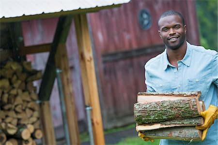 photos of cotton plants - A young man carrying a pile of logs in from the logstore. Farm life. Stock Photo - Premium Royalty-Free, Code: 6118-07203485