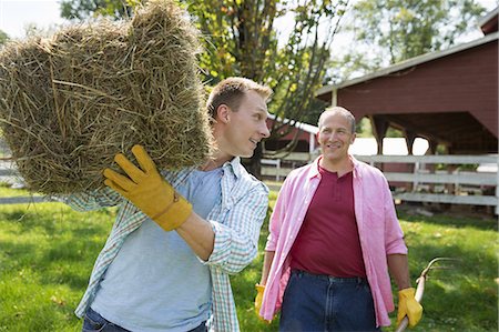 A family summer gathering at a farm. A shared meal, a homecoming. Foto de stock - Sin royalties Premium, Código: 6118-07235044