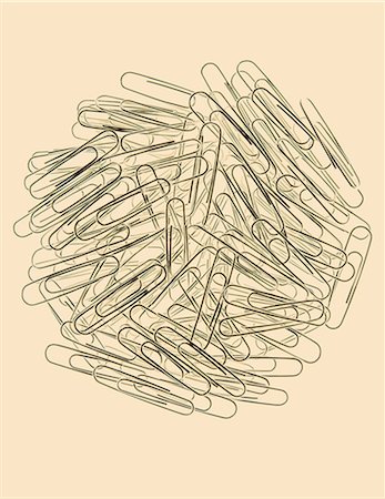 simsearch:6118-07353041,k - A large group of metal paperclips on a pale background. Foto de stock - Royalty Free Premium, Número: 6118-07354060