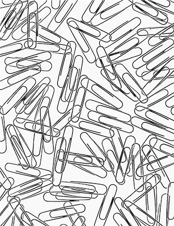 simsearch:6118-07440721,k - A large group of metal paperclips on a white background. Foto de stock - Sin royalties Premium, Código: 6118-07440697