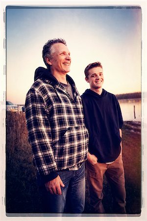 daddy and son - Two people, Saskatchewan, Canada Stock Photo - Premium Royalty-Free, Code: 6118-07913364