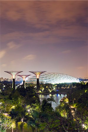 public garden - Gardens by the Bay Cloud Forest Botanic Garden, Singapore, Southeast Asia, Asia Foto de stock - Sin royalties Premium, Código: 6119-07443727