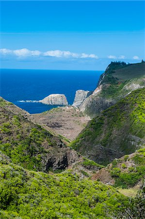 simsearch:6119-07443869,k - The rugged west Maui landscape and coastline, Maui, Hawaii, United States of America, Pacific Photographie de stock - Premium Libres de Droits, Code: 6119-07443868