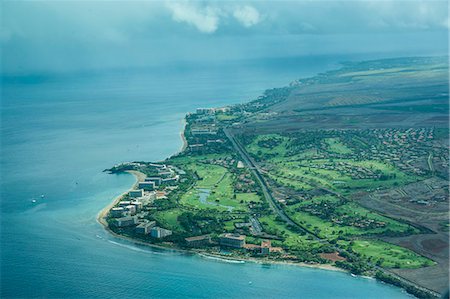 Aerial of Maui, Hawaii, United States of America, Pacific Foto de stock - Sin royalties Premium, Código: 6119-07443885