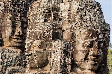 simsearch:6119-07451416,k - Face towers in Bayon Temple in Angkor Thom, Angkor, UNESCO World Heritage Site, Siem Reap Province, Cambodia, Indochina, Southeast Asia, Asia Stockbilder - Premium RF Lizenzfrei, Bildnummer: 6119-07451399