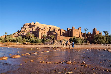 Ait Benhaddou, UNESCO World Heritage Site, Atlas Mountains, Morocco, North Africa, Africa Foto de stock - Sin royalties Premium, Código: 6119-07451543