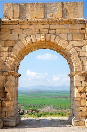 The Arch of Caracalla, Volubilis, UNESCO World Heritage Site, Morocco, North Africa, Africa Photographie de stock - Premium Libres de Droits, Code: 6119-07451591