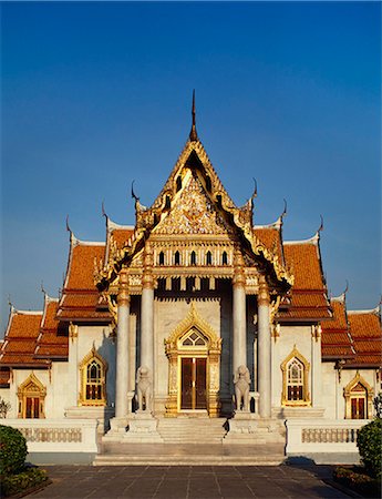 simsearch:6119-07452350,k - Wat Benchamabophit Dusitwanaram, Bangkok, Thailand Stock Photo - Premium Royalty-Free, Code: 6119-07452058