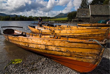 derwentwater - Boats, Derwentwater, Lake District National Park, Cumbria, England, United Kingdom, Europe Stock Photo - Premium Royalty-Free, Code: 6119-07452031
