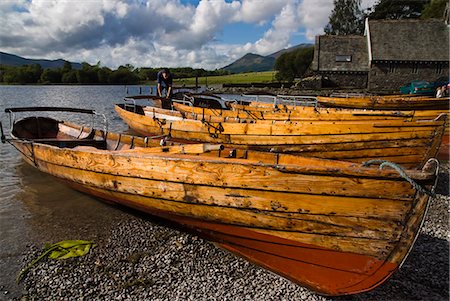 derwentwater - Boats, Derwentwater, Lake District National Park, Cumbria, England, United Kingdom, Europe Photographie de stock - Premium Libres de Droits, Code: 6119-07452031