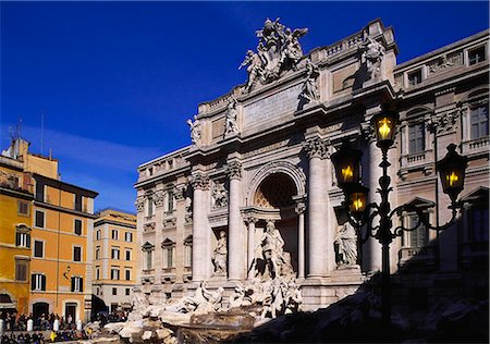 fontana di trevi - Trevi Fountain, Rome, Italy Fotografie stock - Premium Royalty-Free, Codice: 6119-07452166
