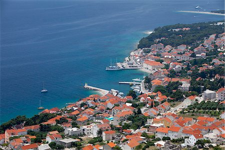 simsearch:6119-07452181,k - High view of Bol and harbour, Brac Island, Dalmatian Coast, Croatia, Europe Stock Photo - Premium Royalty-Free, Code: 6119-07452174