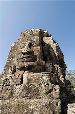 simsearch:6119-07452215,k - Bayon Temple, late 12th Century, Buddhist, Angkor Thom, Siem Reap, Cambodia Foto de stock - Sin royalties Premium, Código: 6119-07452194