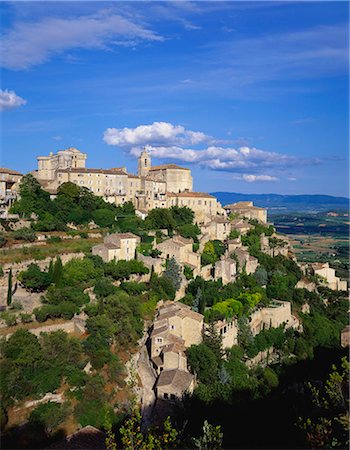 Hillside Town, Gordes, Provence, France Stock Photo - Premium Royalty-Free, Code: 6119-07452137