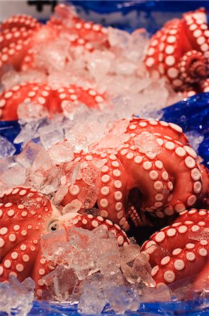 Octopus at Tsukiji fish market, Tokyo, Honshu Island, Japan, Asia Stock Photo - Premium Royalty-Free, Code: 6119-07452387