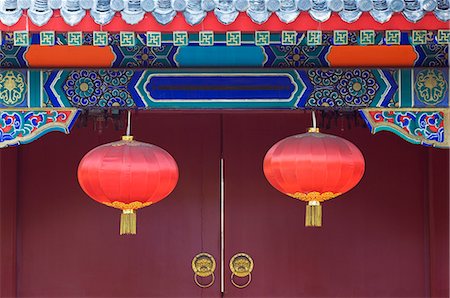 Decorative lanterns at the Forbidden City, Beijing, China, Asia Stock Photo - Premium Royalty-Free, Code: 6119-07452402