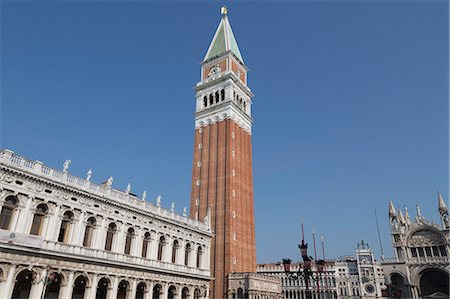 simsearch:841-03869724,k - The Campanile in Piazza San Marco, Venice, UNESCO World Heritage Site, Veneto, Italy, Europe Foto de stock - Sin royalties Premium, Código: 6119-07452824