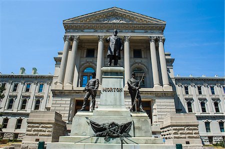 Indiana Statehouse, the state capitol building, Indianapolis, Indiana, United States of America, North America Photographie de stock - Premium Libres de Droits, Code: 6119-07452950