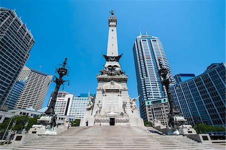 Soldiers' and Sailors' Monument, Indianapolis, Indiana, United States of America, North America Stock Photo - Premium Royalty-Free, Code: 6119-07452951