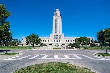 Nebraska State Capitol, Lincoln, Nebraska, United States of America, North America Stock Photo - Premium Royalty-Free, Code: 6119-07452954