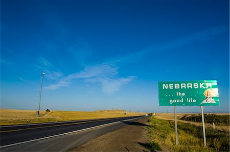 Route two through Nebraska, United States of America, North America Stock Photo - Premium Royalty-Free, Code: 6119-07452965
