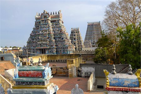 Ranganathaswamy Temple, Srirangam, near Thiruchirapalli, Tamil Nadu, India, Asia Foto de stock - Sin royalties Premium, Código: 6119-07452903