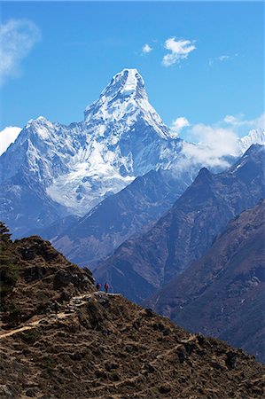 simsearch:6119-07453084,k - Ama Dablam from trail between Namche Bazaar and Everest View Hotel, Nepal, Himalayas, Asia Stockbilder - Premium RF Lizenzfrei, Bildnummer: 6119-07453076