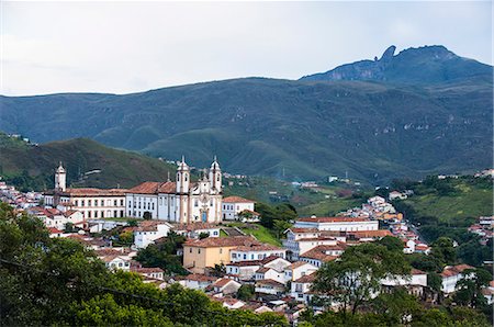 simsearch:6119-07452302,k - View over the colonial town of Ouro Preto, UNESCO World Heritage Site, MInas Gerais, Brazil, South America Photographie de stock - Premium Libres de Droits, Code: 6119-07453008