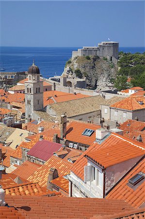 simsearch:6119-07452181,k - Old Town rooftops, UNESCO World Heritage Site, Dubrovnik, Dalmatian Coast, Croatia, Europe Stock Photo - Premium Royalty-Free, Code: 6119-07453147