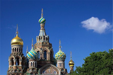 spire - Church on Spilled Blood (Church of the Resurrection), UNESCO World Heritage Site, St. Petersburg, Russia, Europe Stock Photo - Premium Royalty-Free, Code: 6119-07453101