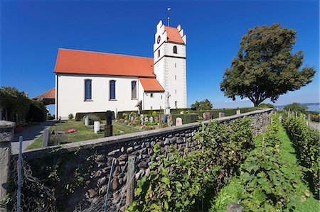 simsearch:6119-07845487,k - Church in Horn, Peninsula Hori, Lake Constance (Bodensee), Baden Wurttemberg, Germany, Europe Stock Photo - Premium Royalty-Free, Code: 6119-07541497