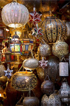 Lanterns for sale in the souk, Marrakesh, Morocco, North Africa, Africa Stock Photo - Premium Royalty-Free, Code: 6119-07541613