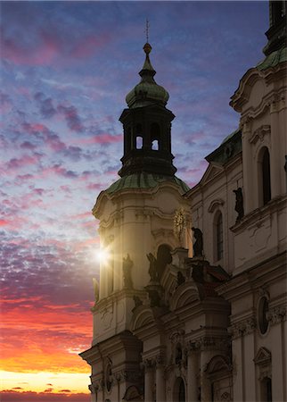 Sunset, Prague, Czech Republic, Europe Stock Photo - Premium Royalty-Free, Code: 6119-07587477