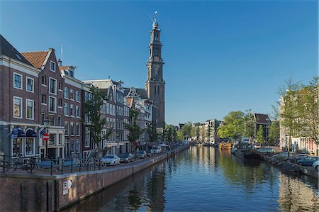 Canal, Amsterdam, The Netherlands, Europe Foto de stock - Sin royalties Premium, Código: 6119-07587475