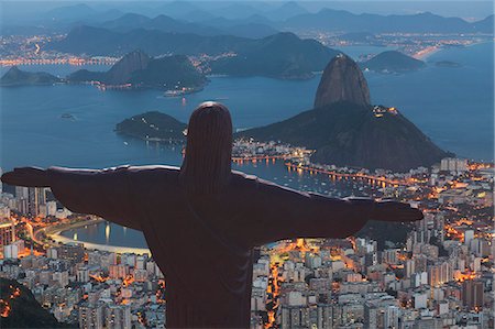 Statue of Christ the Redeemer, Corcovado, Rio de Janeiro, Brazil, South America Photographie de stock - Premium Libres de Droits, Code: 6119-07587488