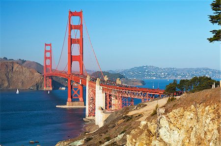 ponte golden gate - Golden Gate Bridge, San Francisco, California, United States of America, North America Foto de stock - Royalty Free Premium, Número: 6119-07651826