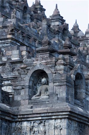 Borobudur Buddhist Temple, UNESCO World Heritage Site, Java, Indonesia, Southeast Asia, Asia Foto de stock - Sin royalties Premium, Código: 6119-07651995