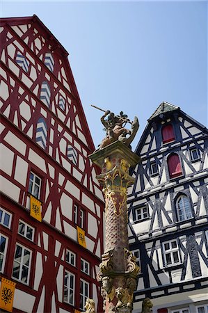 pictures of places in germany - Rothenburg ob der Tauber, Romantic Road, Franconia, Bavaria, Germany, Europe Stock Photo - Premium Royalty-Free, Code: 6119-07781149