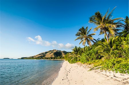 peaceful place in beach pacific - White sandy beach, Oarsman Bay, Yasawas, Fiji, South Pacific, Pacific Stock Photo - Premium Royalty-Free, Code: 6119-07781263
