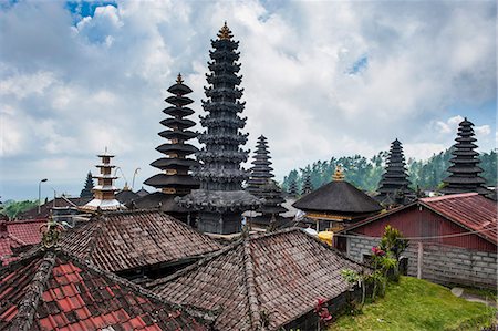 Overlook over the Pura Besakih temple complex, Bali, Indonesia, Southeast Asia, Asia Stock Photo - Premium Royalty-Free, Code: 6119-07781281