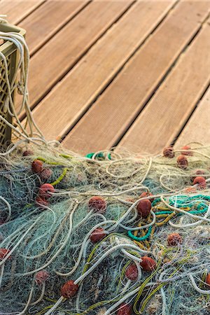 Fishing nets, Old Town Harbour, Piran, Primorska, Slovenia, Europe Stock Photo - Premium Royalty-Free, Code: 6119-07781300