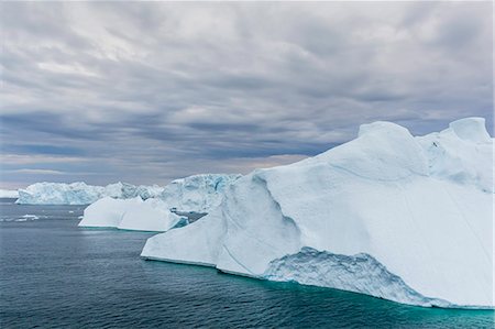 Huge icebergs calved from the Ilulissat Glacier, UNESCO World Heritage Site, Ilulissat, Greenland, Polar Regions Stockbilder - Premium RF Lizenzfrei, Bildnummer: 6119-07734893