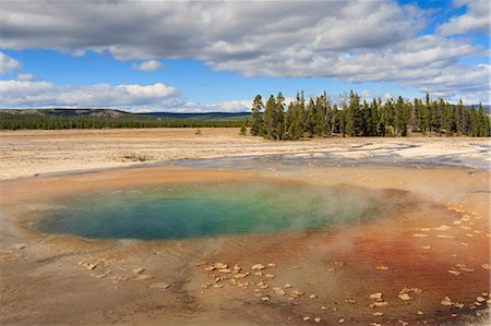 Colourful Pool, Midway Geyser Basin, Yellowstone National Park, UNESCO World Heritage Site, Wyoming, United States of America, North America Stock Photo - Premium Royalty-Free, Code: 6119-07734980