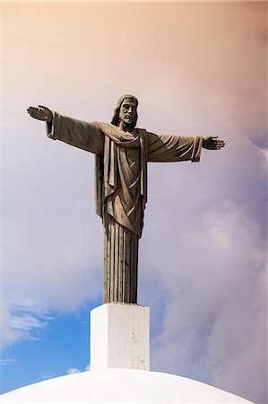 simsearch:6119-09127130,k - Christ the Redeemer statue, Mount Isabel de Torres, Puerto Plata, Dominican Republic, West Indies, Caribbean, Central America Photographie de stock - Premium Libres de Droits, Code: 6119-07845393