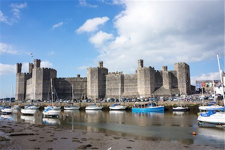 Caernarfon Castle, UNESCO World Heritage Site, Wales, United Kingdom, Europe Stockbilder - Premium RF Lizenzfrei, Bildnummer: 6119-07845558