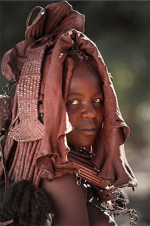 Young Himba woman, Kaokoland, Namibia, Africa Stock Photo - Premium Royalty-Free, Code: 6119-07845667