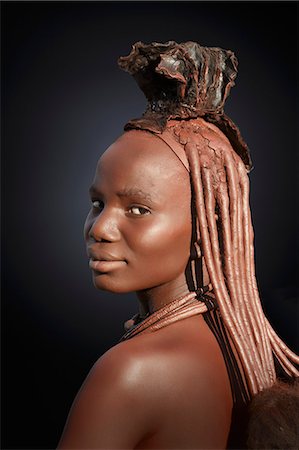 simsearch:841-06342687,k - Himba with braided hair, Kaokoland, Namibia, Africa Photographie de stock - Premium Libres de Droits, Code: 6119-07845664