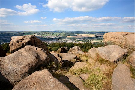 simsearch:6119-07651812,k - Gritstone Rocks at the Surprise View overlooking Otley from The Chevin, West Yorkshire, Yorkshire, England, United Kingdom, Europe Stock Photo - Premium Royalty-Free, Code: 6119-07845719